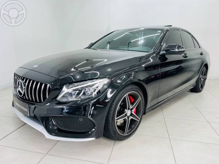 MERCEDES-BENZ - C 250 2.0 CGI SPORT TURBO 16V 4P AUTOMÁTICO - 2015/2016 - PRETA - R$ 153.990,00